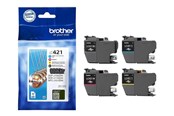 Blæk, Toner & Forbrugsstoffer - Brother LC 421VAL 4-Pack Ink Black/Yellow/Cyan/Magenta - LC421VAL