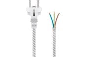 Netværksadapter (netkort, printserver mv.) - Pro Heat-resistant safety plug cord for assembly 3 m white-silver - 4040849505041