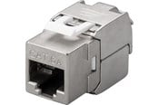Netværkskabel - Pro Keystone module RJ45 CAT 6A STP 500 MHz slim-line - Sølv - 4040849908644