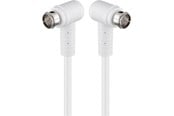 Antennekabel/stik - Pro Angled SAT antenna cable (80 dB) 2x shielded 3.5m - 4040849673436