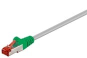 Netværkskabel - Pro CAT 6 Crossover-patch cable S/FTP (PiMF) grey green - Grøn - 1m - 4040849684562