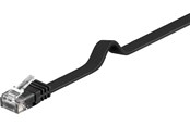 Netværkskabel - Pro LAN CAT 6 Flat U/UTP - Sort - 1m - 95382