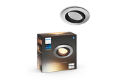 Smart Home - Philips Hue Milliskin Indbygningsspot Rund - Aluminium - 929003810801
