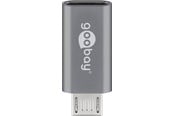 USB kabel - Pro Micro-USB to USB-C adapter- grey - 4040849555534