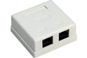 Netværkskabel - Pro 2-port RJ45 surface mount installation box CAT 6 UTP white - Hvid - 0cm - 4040849776335