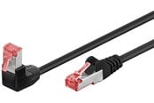Netværkskabel - Pro LAN CAT 6 S/FTP - 90° - Sort - 0.5m - 4040849515422