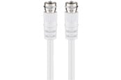 Antennekabel/stik - Pro SAT antenna cable (<70 dB) 2x shielded 2.5m - 4040849270345
