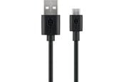 USB kabel - Pro USB-A <-> USB Micro-B - 0.5m - Sort - 4040849386596