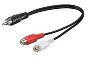 Audio kabel - Pro Audio Y cable adapter RCA male to stereo RCA female - 4040849500053