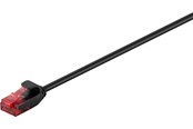 Netværkskabel - Pro LAN CAT 6 slim U/UTP - Sort - 7.5m - 4040849937293