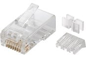 Netværkskabel - Pro RJ45 plug CAT 6a UTP unshielded (10 pack) - Transparent - 4040849725012