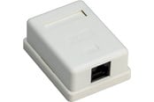 Netværkstilbehør - Pro 1-port RJ45 surface mount installation box CAT 6 UTP white - 4040849776328