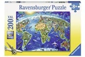 Puslespil - Ravensburger World Landmarks Map 200p - 10112722