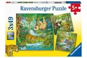 Puslespil - Ravensburger In The Jungle 3x49p - 10105180