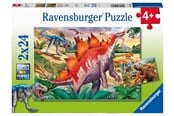Puslespil - Ravensburger Jurassic Wildlife 2x24p - 10105179