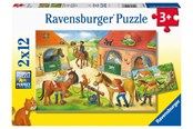Puslespil - Ravensburger Happy Days At The Stables 2x12p - 10105178