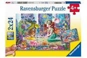 Puslespil - Ravensburger Mermaid Tea Party 2x24p - 51472