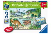 Puslespil - Ravensburger Dinosaurs Of Land And Sea 2x24p - 10105128