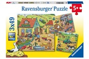 Puslespil - Ravensburger On The Farm 3x49p - 10105078
