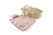 Dukke, bamse og udstyr - Happy Friend Wicker Moses Basket - 504318