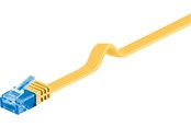 Netværkskabel - Pro CAT 6A U/UTP flat - Gul - 0.5m - 4040849962967