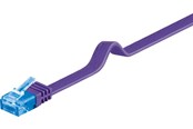 Netværkskabel - Pro CAT 6A U/UTP flat - Lilla - 0.5m - 4040849963025