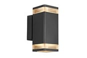 Lamper - Nordlux Elm dobbeltt udendørs væglampe, sort - 45331003