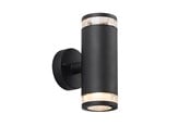 Lamper - Nordlux Birk dobbelt udendørs væglampe, sort - 45501003