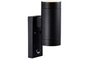 Lamper - Nordlux Tin Maxi dobbelt udendørs væglampe med sensor, sort - 21519103