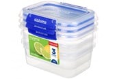 Køkkentilbehør - Sistema Rectangle Klip It Plus 3 Pack 1L - 881613