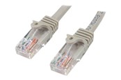 Netværkskabel - StarTech.com 2m Gray Cat5e / Cat 5 Snagless Patch Cable - patch cable - 2 m - grey - Grå - 2m - M45PAT15MGR