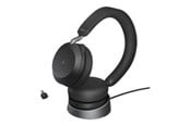 Hovedtelefoner/headset - Jabra Evolve2 75 Link380a UC Stereo Stand Black - 27599-989-989