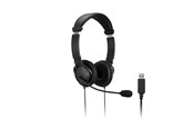 Hovedtelefoner/headset - Kensington Klassisk USB-A-headset med mikrofon og volumenkontrol - K33065WW