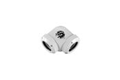 Gør-det-selv vandkøling - Bitspower Deluxe White Enhance 90-Degree Dual Multi-Link Adapter For OD 12MM - BP-DWE90DML