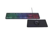 Tastatur - Gembird KBS-UML-01 - keyboard mouse and mouse pad set - US - Keyboard, mouse and mouse pad set - Amerikansk engelsk - Sort - KBS-UML-01
