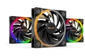 Kabinet Køler - be quiet! LIGHT WINGS 140mm PWM high-speed Triple-Pack - Kabinet køler - 140mm - Sort med RGB LED lys - 31 dBA - BL079