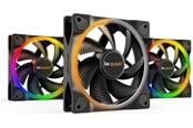 Kabinet Køler - be quiet! LIGHT WINGS 120mm PWM - triple pack - Kabinet køler - 120mm - Sort med RGB LED lys - 21 dBA - BL076
