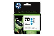 Blæk, Toner & Forbrugsstoffer - HP 712 / 3ED77A 3-Pack Cyan Ink - 3ED77A