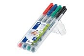 Skrive- og Tegneværktøjer - Staedtler Lumocolor Non-P M 1,0mm 4 ass/boks - 315 WP4
