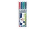 Skrive- og Tegneværktøjer - Staedtler Lumocolor Non-P B 1-2,5mm 4 Ass/Bok - 312 WP4