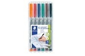 Skrive- og Tegneværktøjer - Staedtler Lumocolor Non-P S 0,4mm 6 ass./boks - 311 WP6