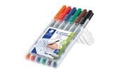 Skrive- og Tegneværktøjer - Staedtler Lumocolor Non-P M 1,0mm 6 ass./boks - 315 WP6