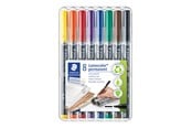 Skrive- og Tegneværktøjer - Staedtler Lumocolor Perm B 1-2,5mm 8 ass/boks - 314 WP8