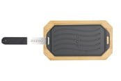 Grill og tilbehør - cozze ® vendbar støbejernspande med bordskåner 165 x 330 mm - 90326