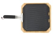 Grill og tilbehør - cozze ® vendbar støbejernspande med bordskåner 330 x 330 mm. - 90327