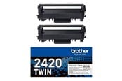 Blæk, Toner & Forbrugsstoffer - Brother TN2420TWIN / TN2420 2-Pack High Capacity Black Toner - TN2420TWIN