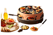 Andre køkkenapparater - Emerio PO-113255.4 - pizza oven/raclette - terracotta orange - PO-113255.4