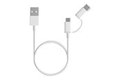 USB kabel - Xiaomi Mi 2-in-1 USB Cable Micro USB mit Type-C Adapter (30cm) - SJV4083TY