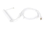 Tastatur - DUTZO Coiled Aviator Micro-USB B cable - White - Upgrade Accessories - Hvid - DCA-UMB-WHT