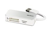 Hukommelseskort - adapter og kortlæser - Deltaco UCR-147 - Card reader (MS PRO MS PRO Duo TransFlash SDHC microSDHC)  USB 3.0 - UCR-147